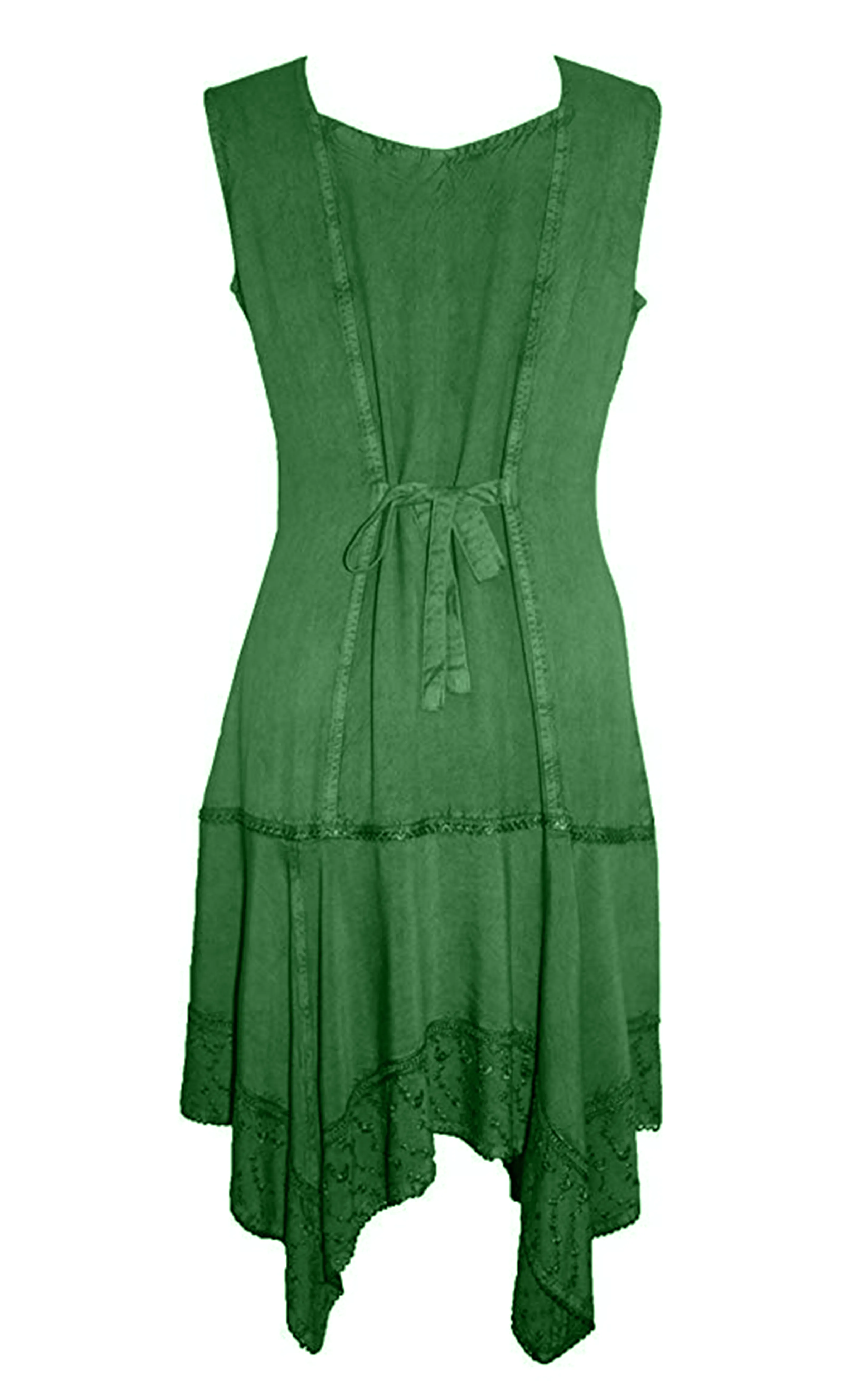1015 DR Gypsy Peasant Funky Asymmetrical Hem Short Dress