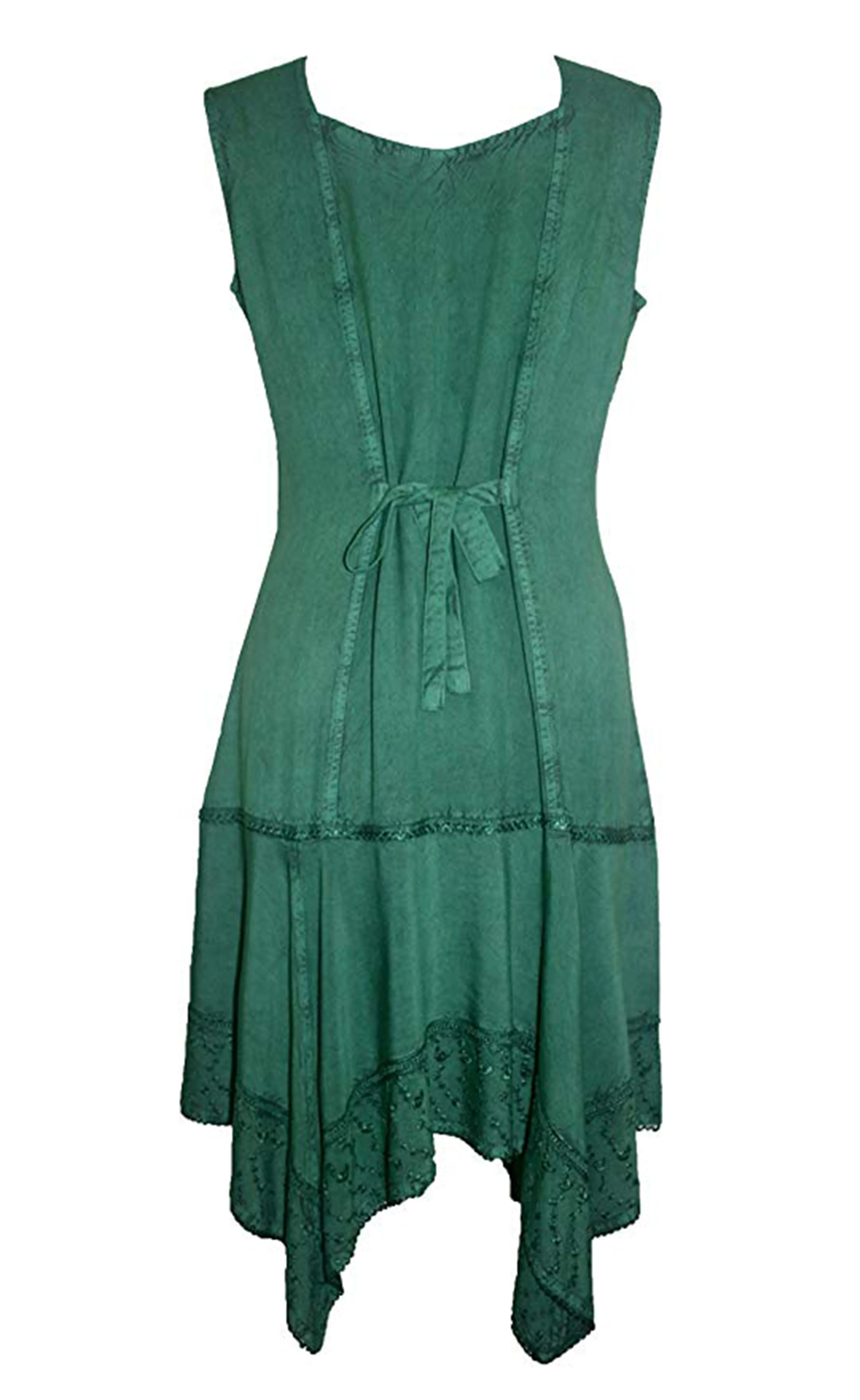 1015 DR Gypsy Peasant Funky Asymmetrical Hem Short Dress