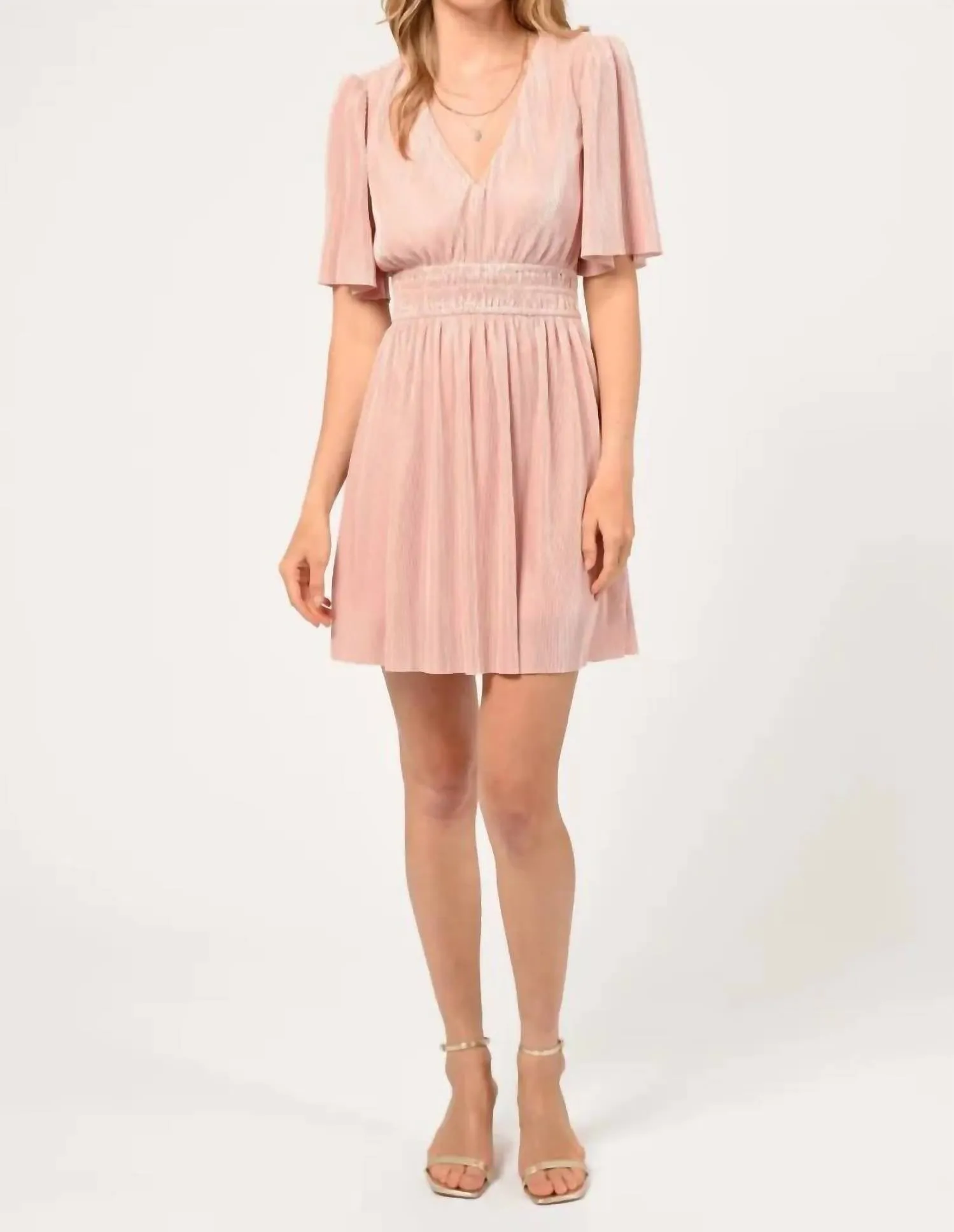 Adelyn Rae - Jenis Plisse Mini Dress