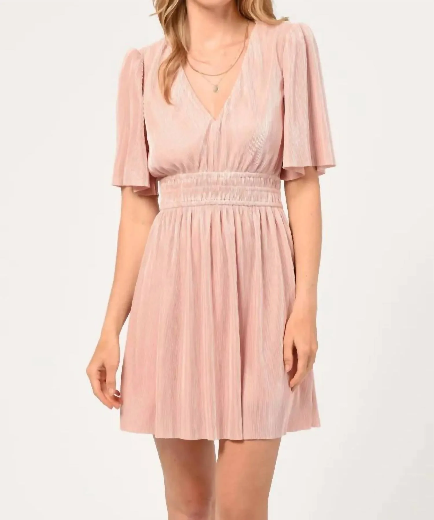 Adelyn Rae - Jenis Plisse Mini Dress