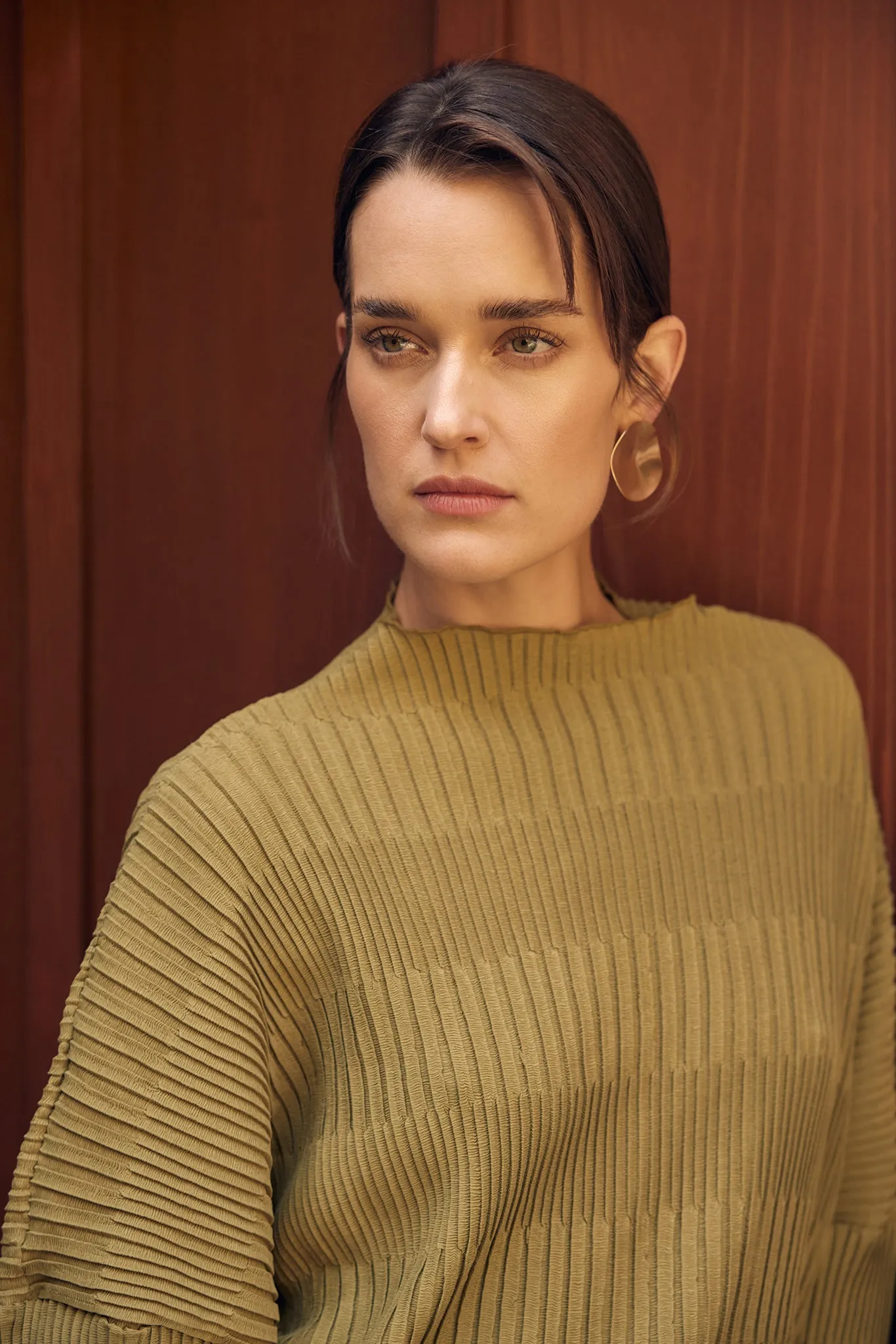 (Back In Stock)Iris Lettuce Edge Stripe Jacquard Top