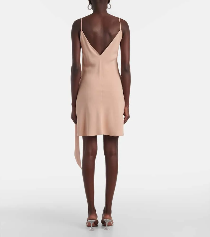 Blumarine Envers crystal-embellished logo slip dress