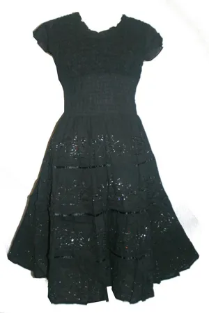 Cotton Peasant Vintage Sexy Summer Dress