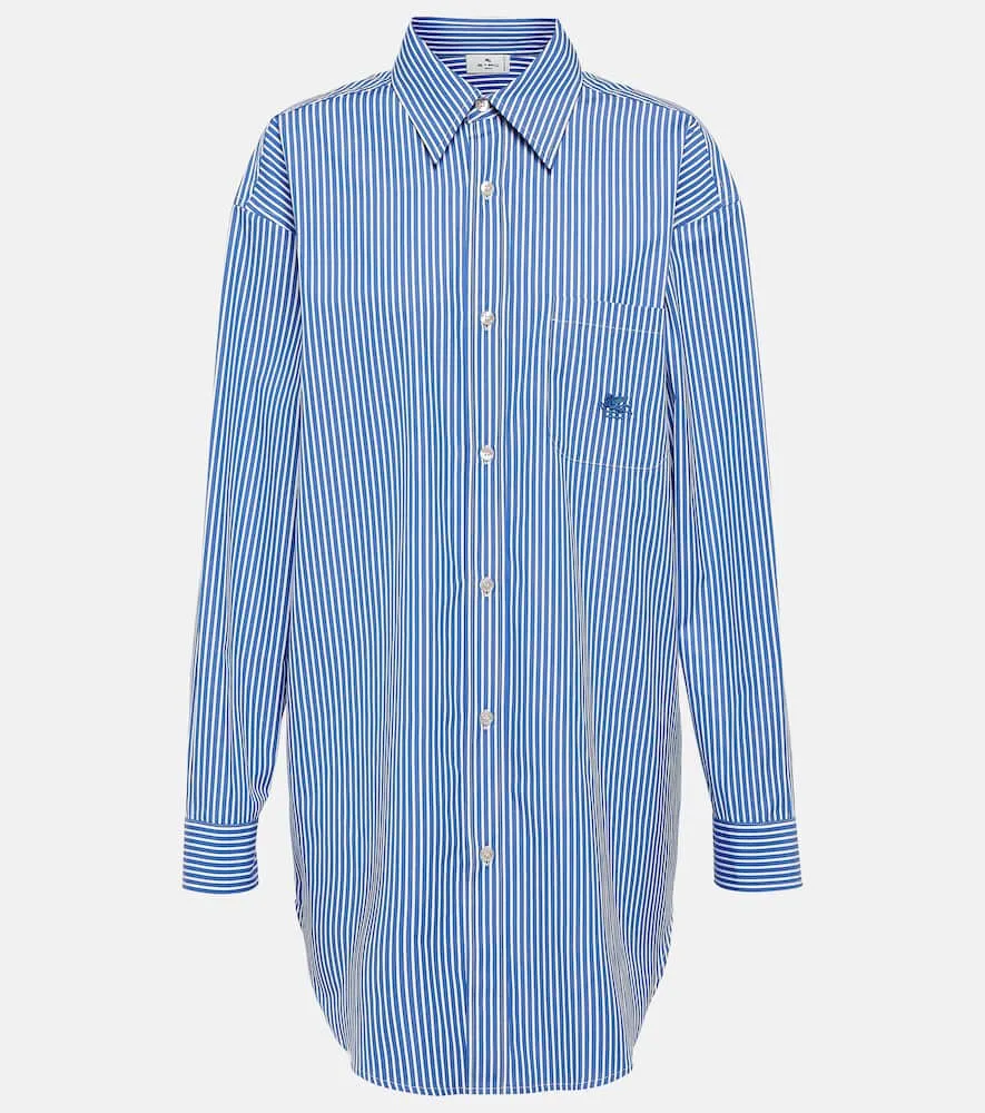Etro Pegaso pinstriped cotton shirt