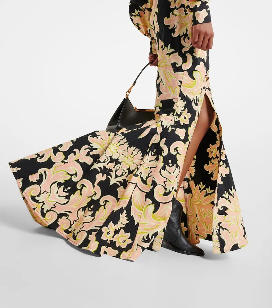 Etro Printed cotton-blend maxi shirt dress