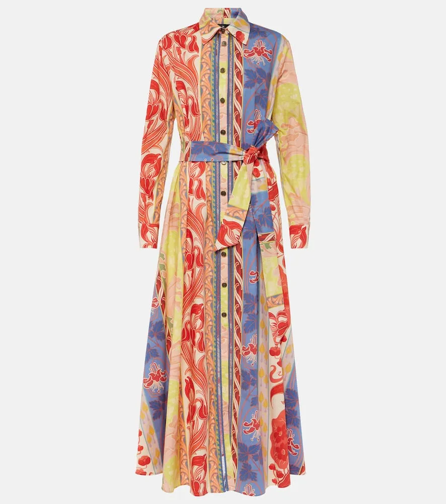 Etro Printed cotton-blend shirt dress
