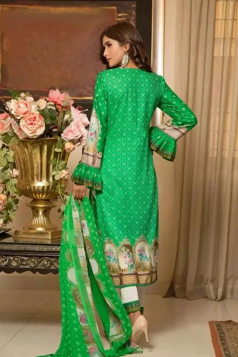 IshDeena Pakistani Dresses for Women Ready to Wear Salwar Kameez Ladies Suit - 3 Piece (Extra Small, Green - Embroidery Vol3)