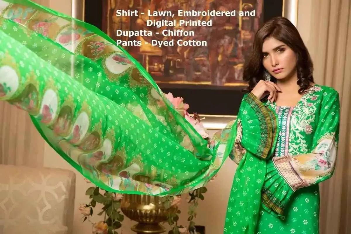 IshDeena Pakistani Dresses for Women Ready to Wear Salwar Kameez Ladies Suit - 3 Piece (Extra Small, Green - Embroidery Vol3)