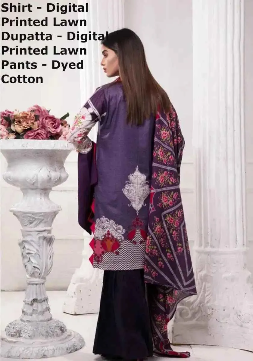 IshDeena Pakistani Dresses for Women Ready to Wear Salwar Kameez Ladies Suit - 3 Piece (Extra Small, Purple - Printed-Vol2)