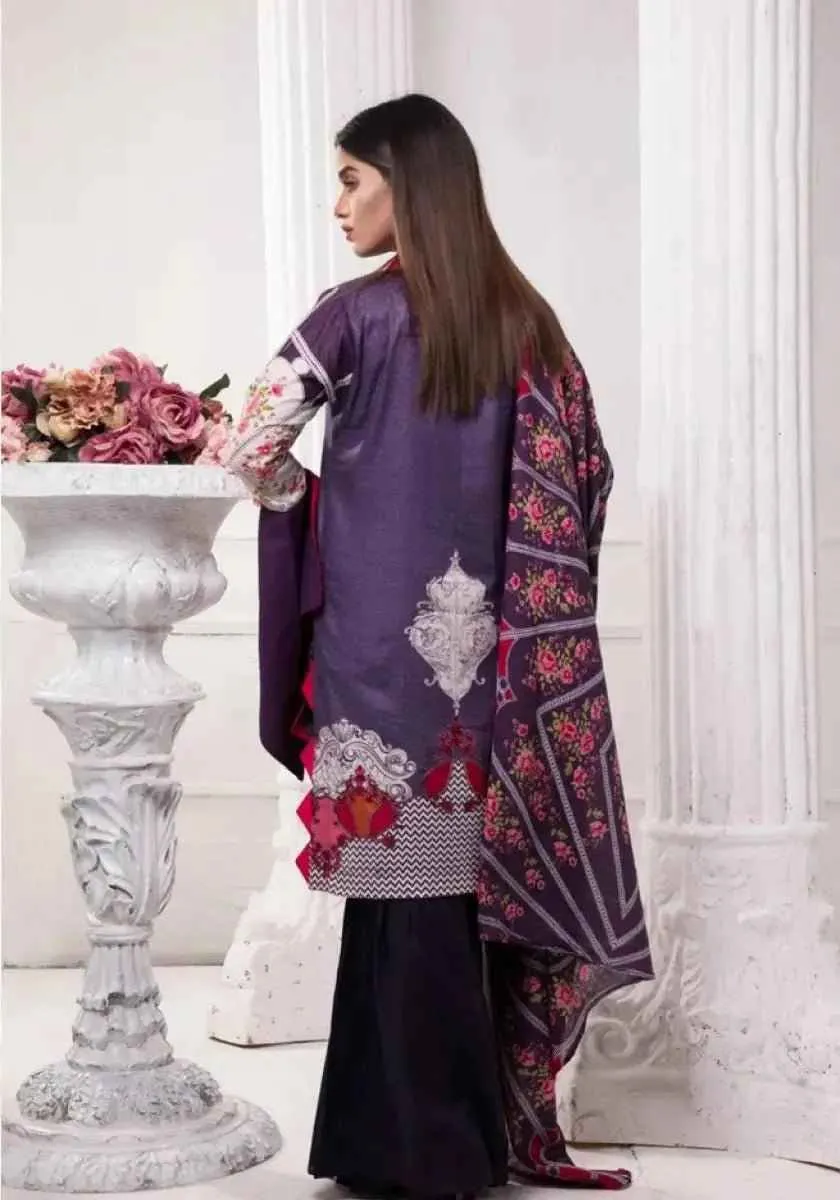 IshDeena Pakistani Dresses for Women Ready to Wear Salwar Kameez Ladies Suit - 3 Piece (Extra Small, Purple - Printed-Vol2)