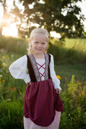 Pretty Peasant Dress, Pink 5-6 yrs