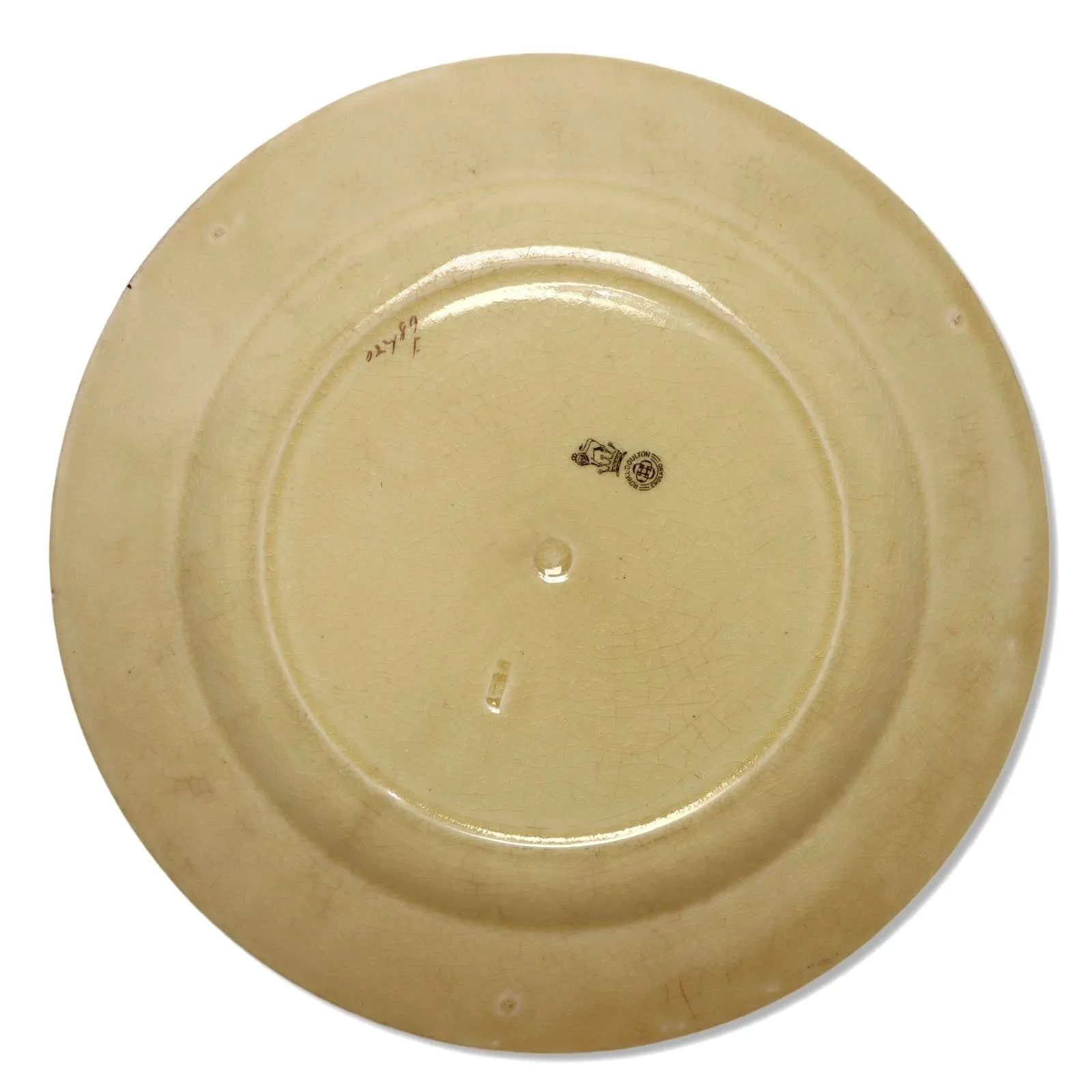 Royal Doulton D2789 Skating Pryde Goeth Before A Fall 10 5/8" Dinner Plate 1908